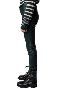 Pantalon Phlame en cuir froissé - Peacock
