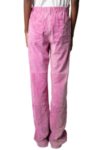 Parfait trousers in crinkled suede - Tulip