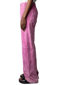 Parfait trousers in crinkled suede - Tulip
