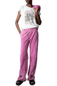 Parfait trousers in crinkled suede - Tulip