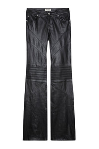 Pantalon Paulin en cuir - Noir