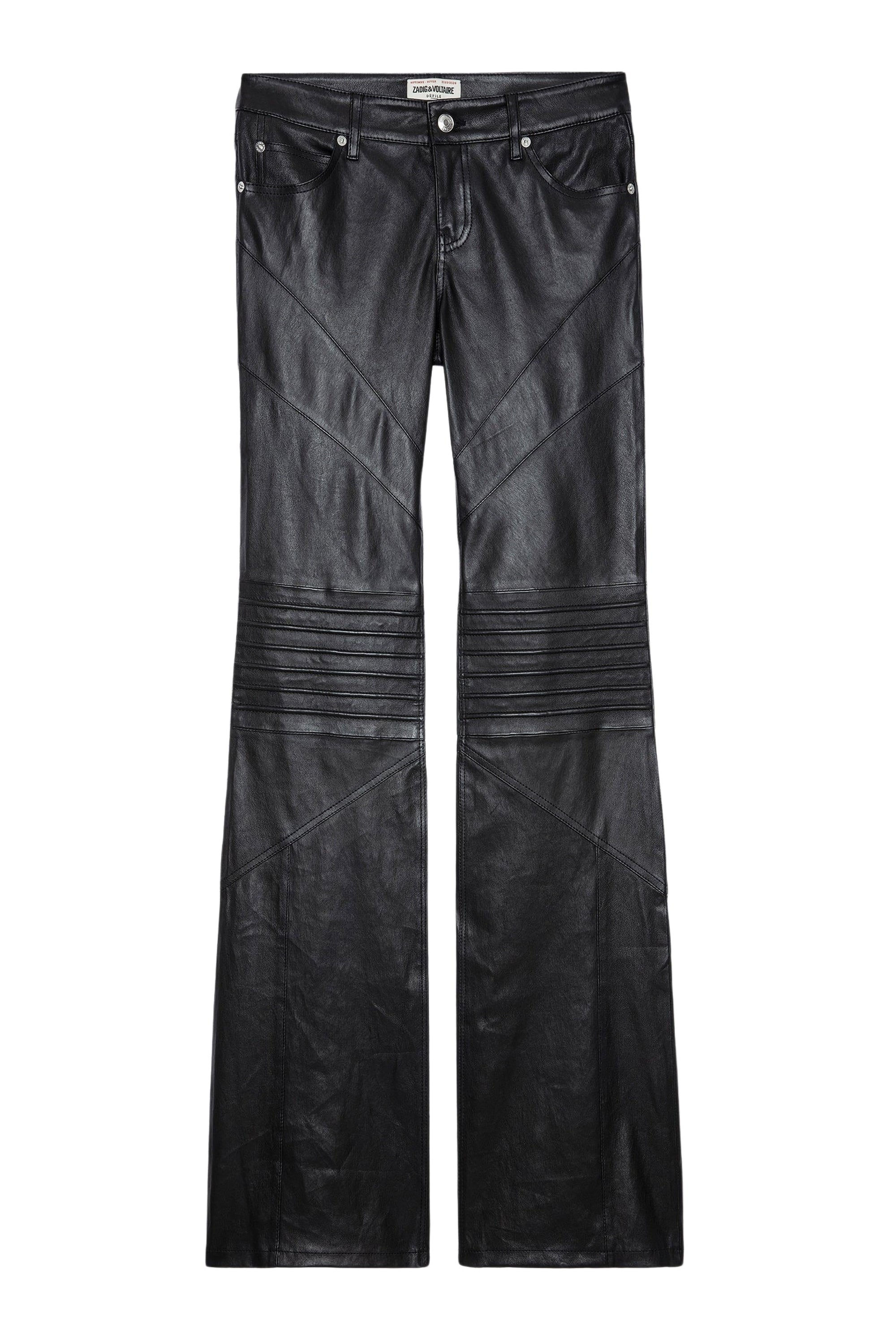 Pantalon Paulin en cuir - Noir