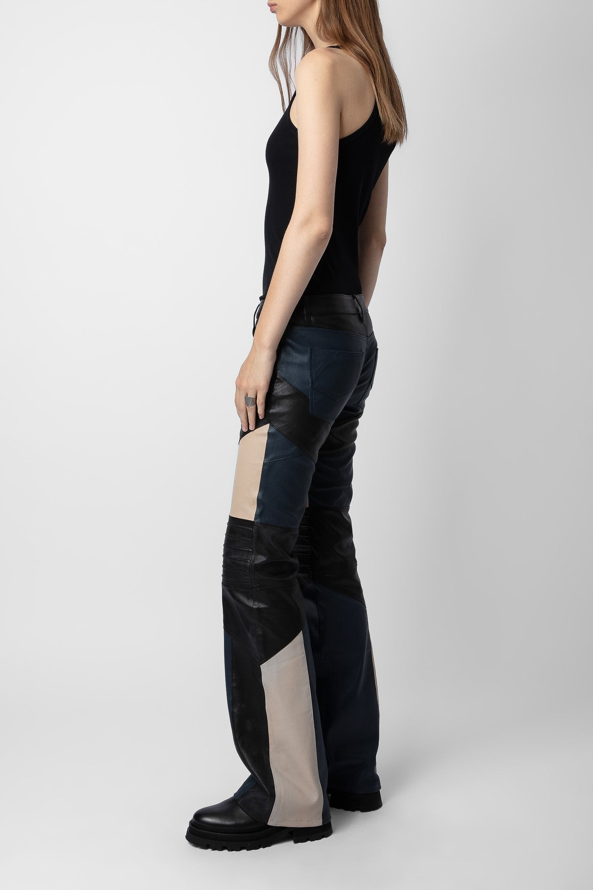 Paulin leather trousers - Black