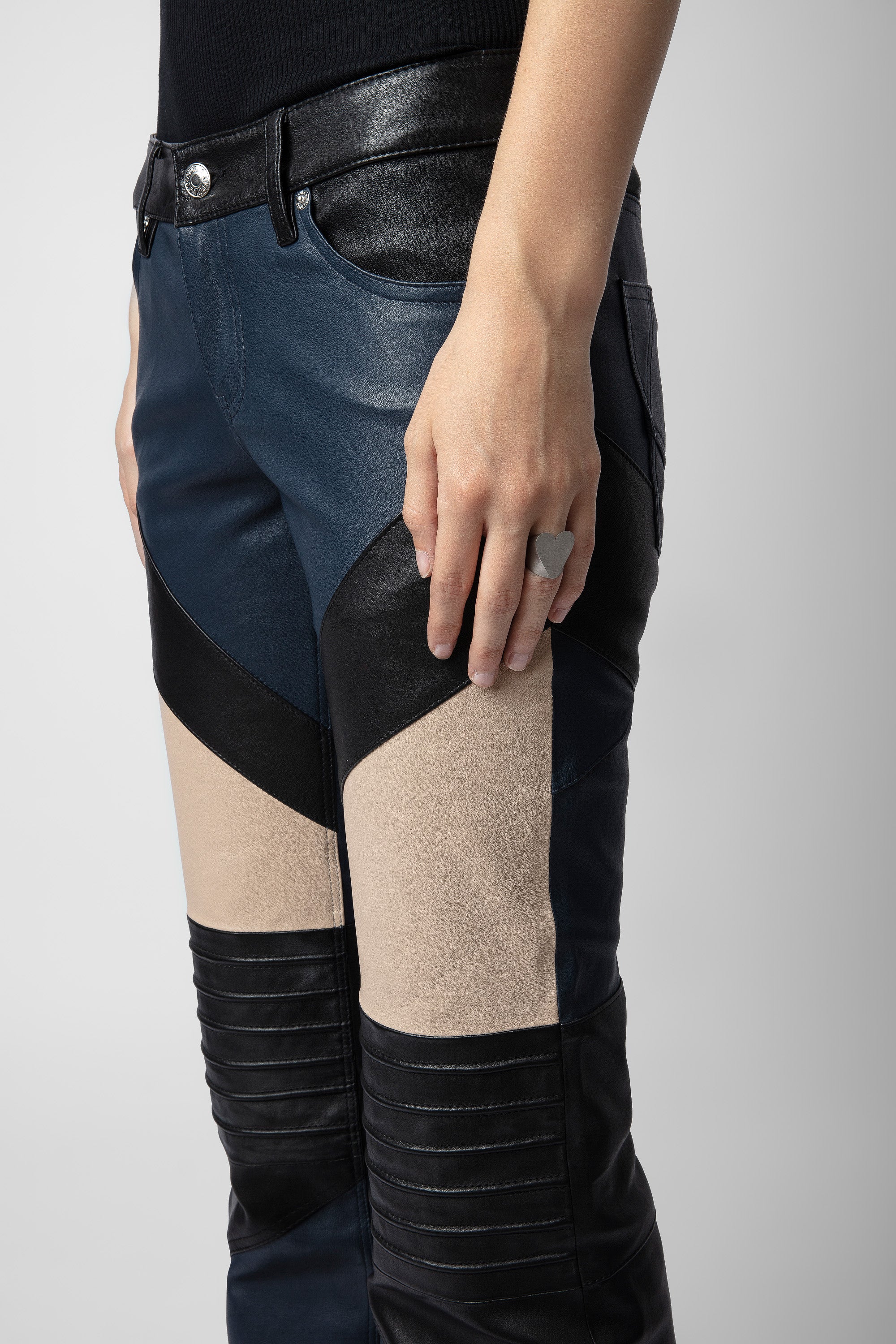 Paulin leather trousers - Black
