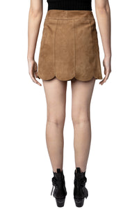 Jasia Skirt Suede leather - Bark
