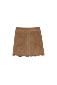 Jasia Skirt Suede leather - Bark