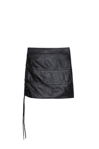 Jupe Jylo en cuir - Noir