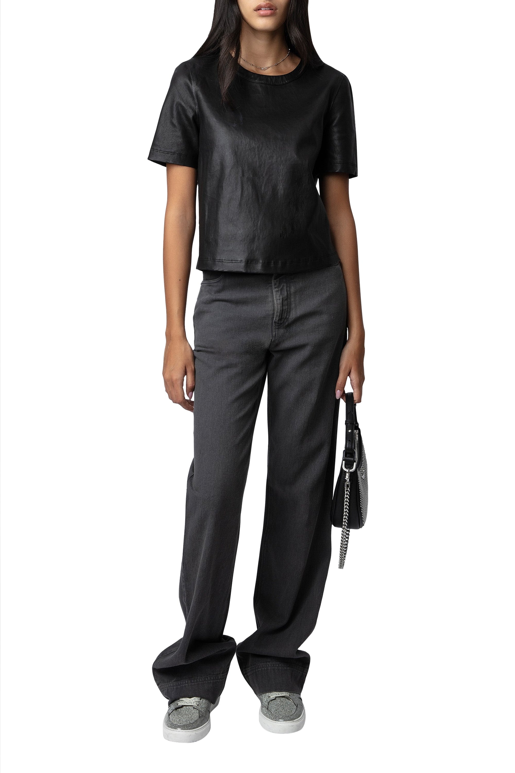 Top Tas en cuir - Noir