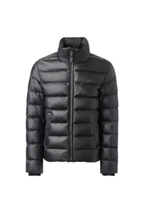 Doudoune courte Ryan en cuir - Black