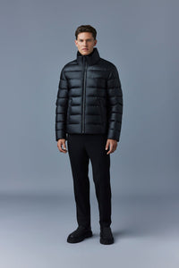 Doudoune courte Ryan en cuir - Black