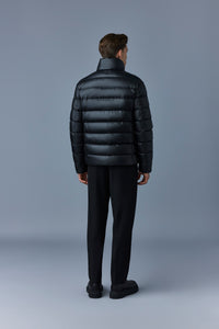 Doudoune courte Ryan en cuir - Black