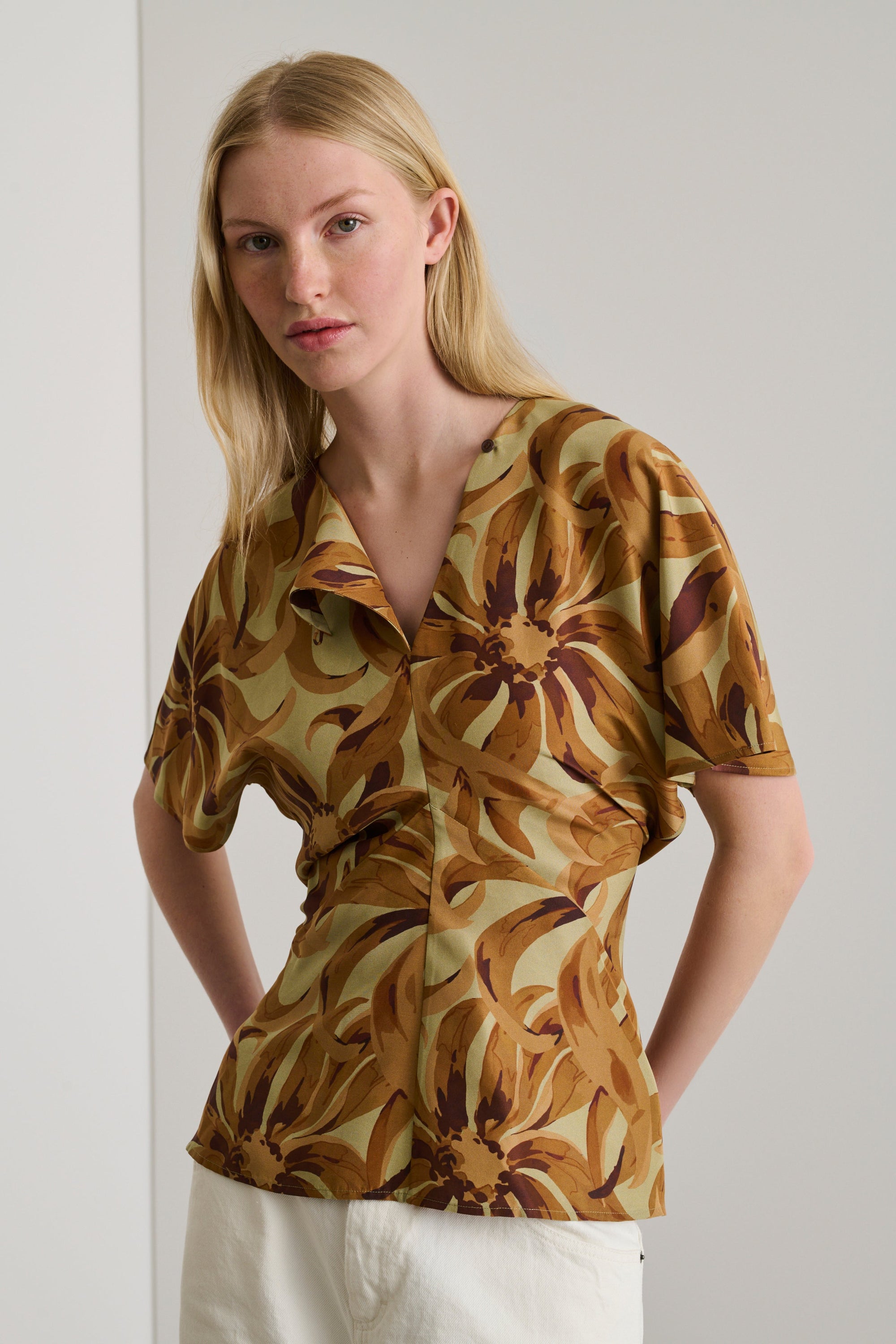 ORANGE/ARGILE BLOUSE EMBRUN