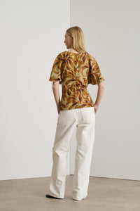 ORANGE/ARGILE BLOUSE EMBRUN