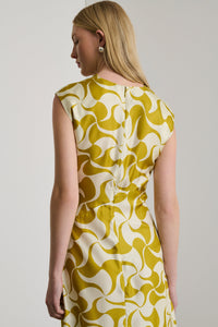 JAUNE DORE/BEIGE ROBE CHAINE & TRAME EUGENIE