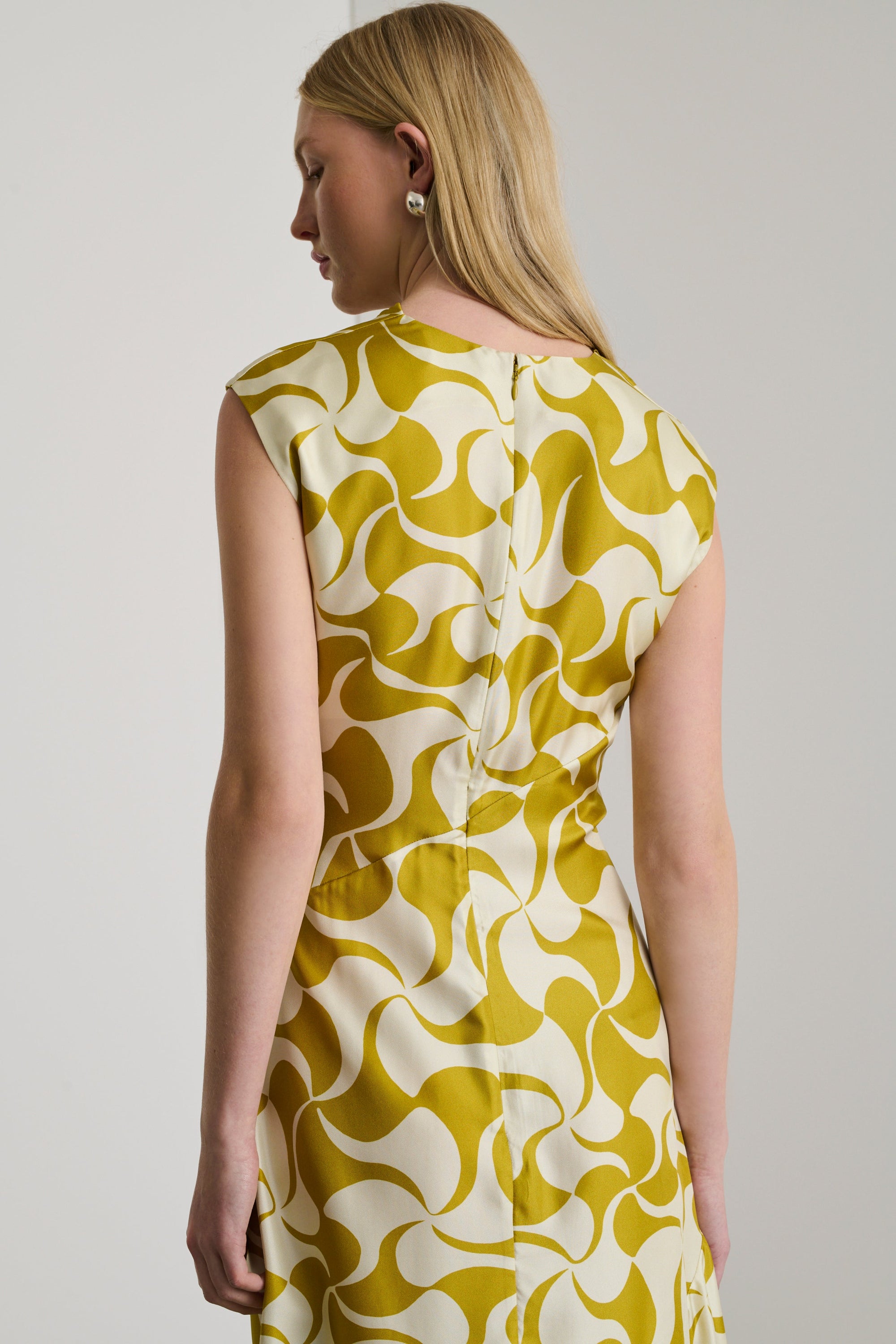 JAUNE DORE/BEIGE ROBE CHAINE & TRAME EUGENIE