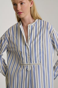 BLEU/BLANC ROBE CHAINE & TRAME DOLORES