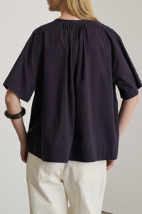 Blouse Arlette en coton - Prune
