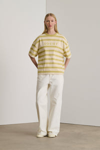 ECRU/SAUGE TSHIRT MANCHES COURTES ADAM