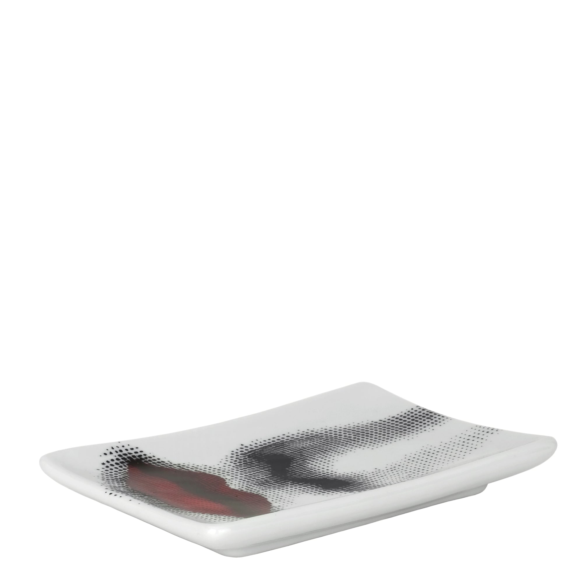 Bocca porcelain ashtray - Red