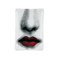 Bocca porcelain ashtray - Red