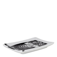 Civetta porcelain ashtray - Black & White