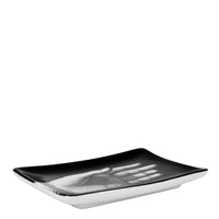 Mano porcelain ashtray - Black & White