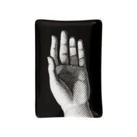 Mano porcelain ashtray - Black & White
