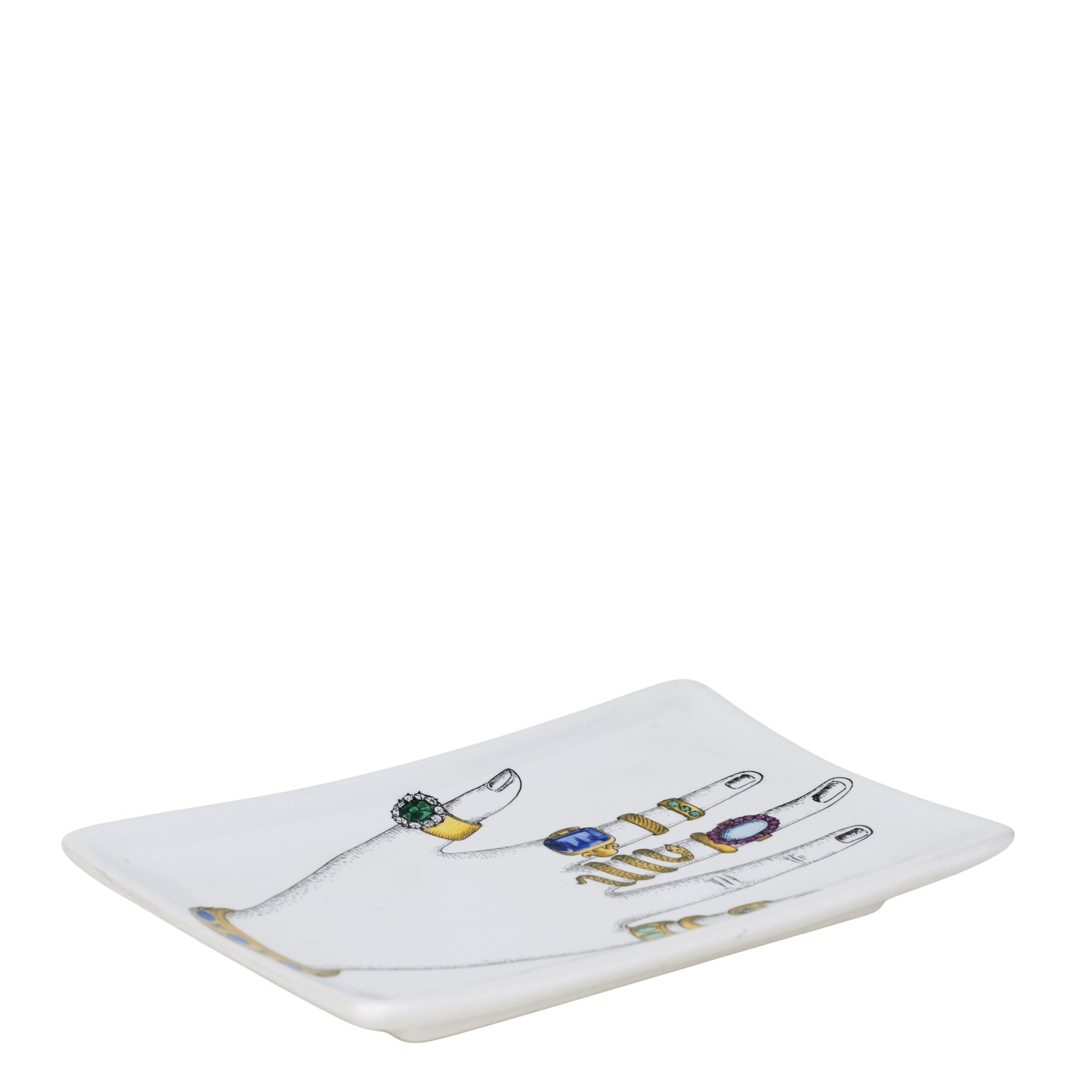 Mano con anelli porcelain ashtray - Multicolour