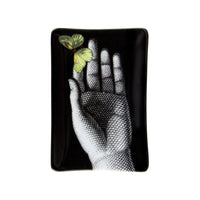 Mano farfalla porcelain ashtray - Yellow