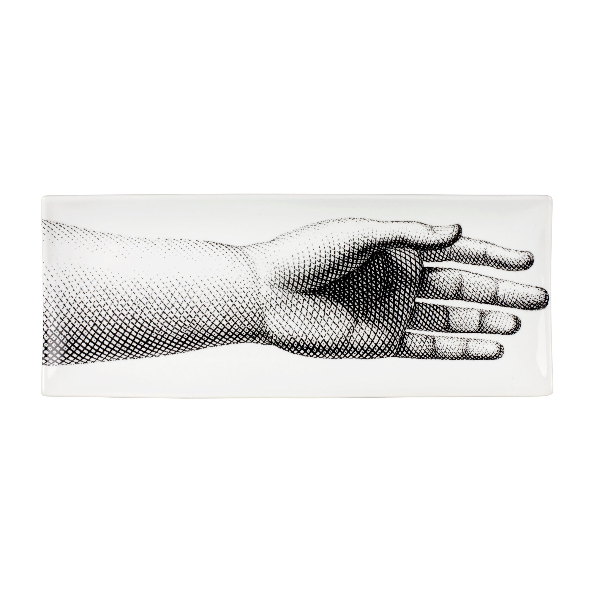 Mano porcelain tray - Black & White