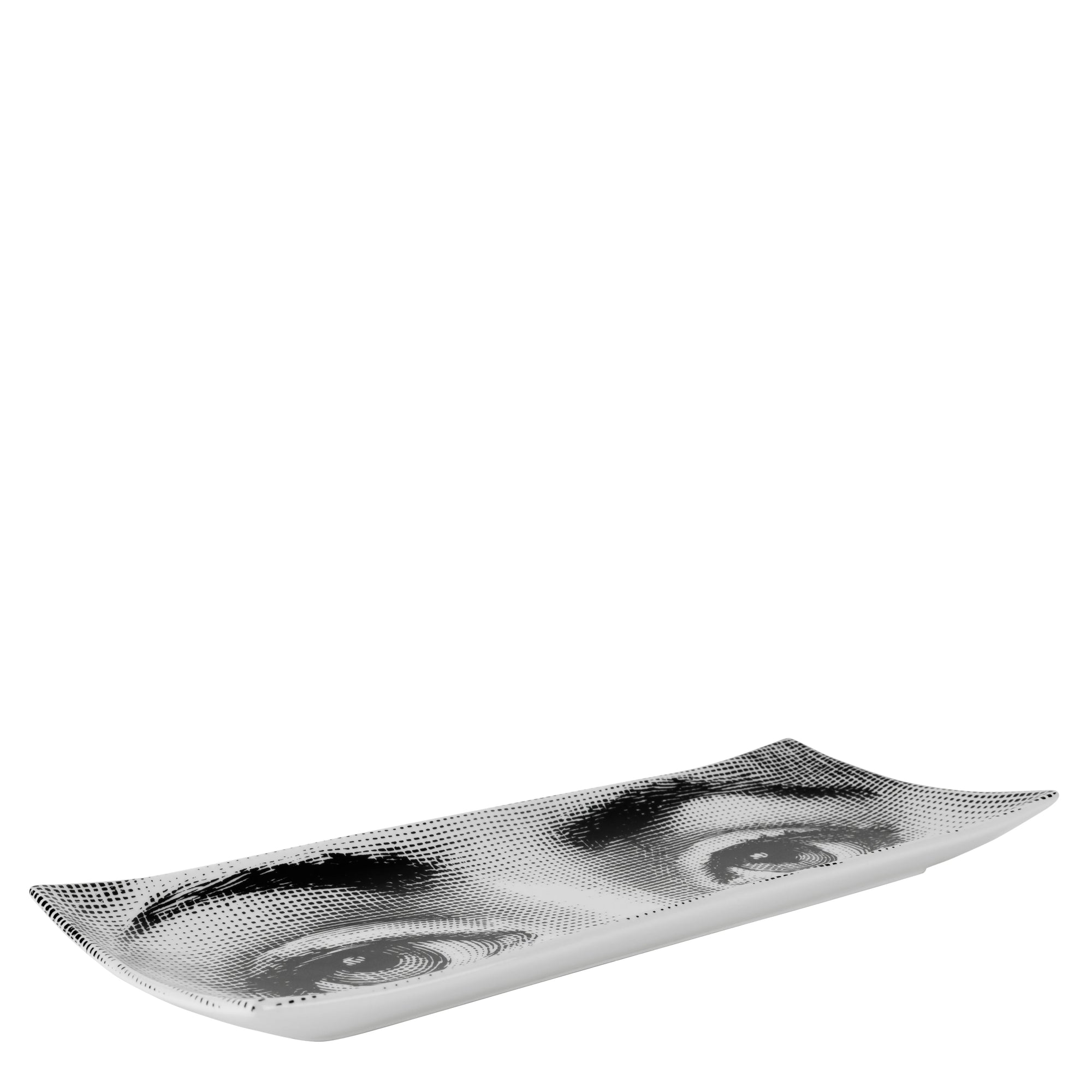 Occhi porcelain tray - Black & White