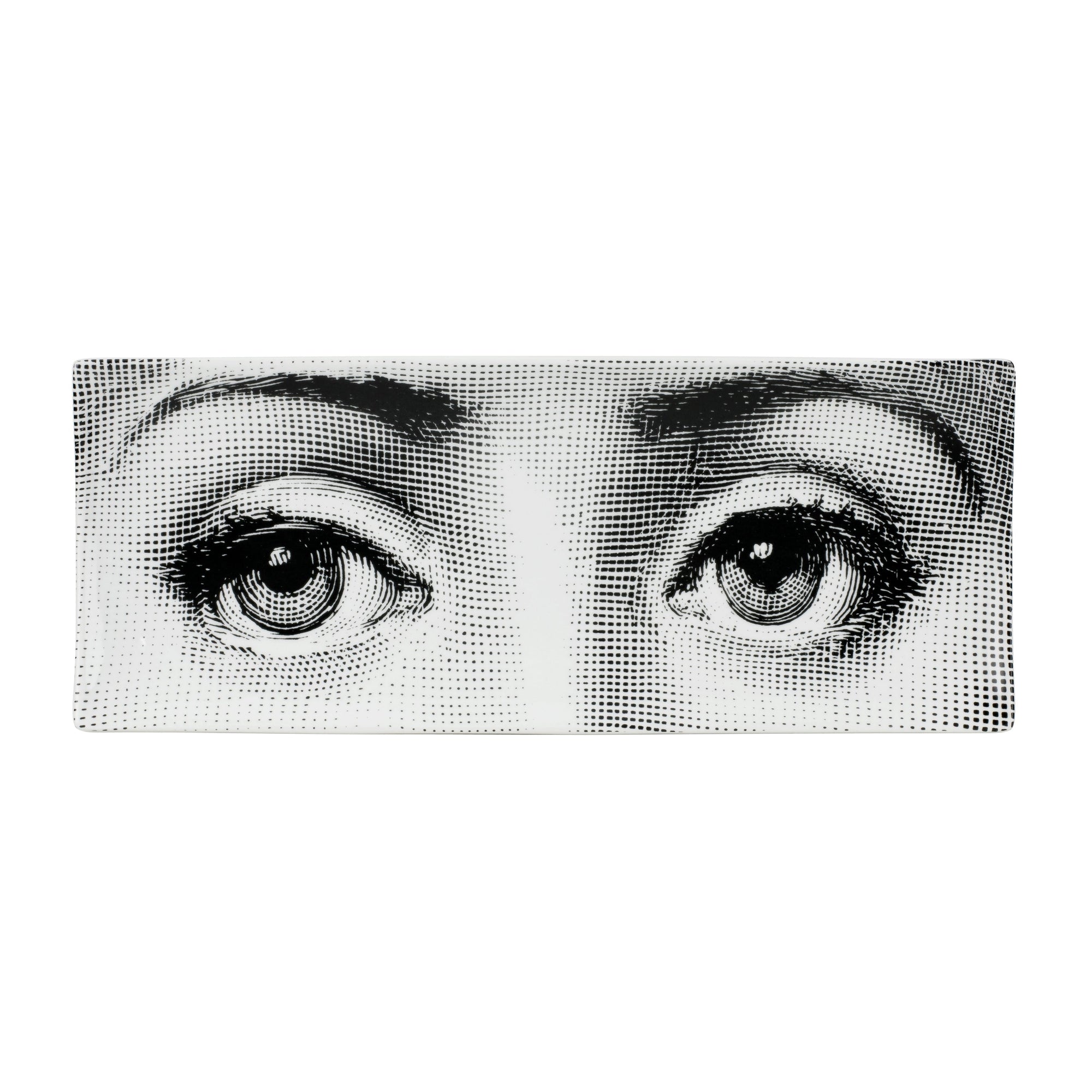 Occhi porcelain tray - Black & White