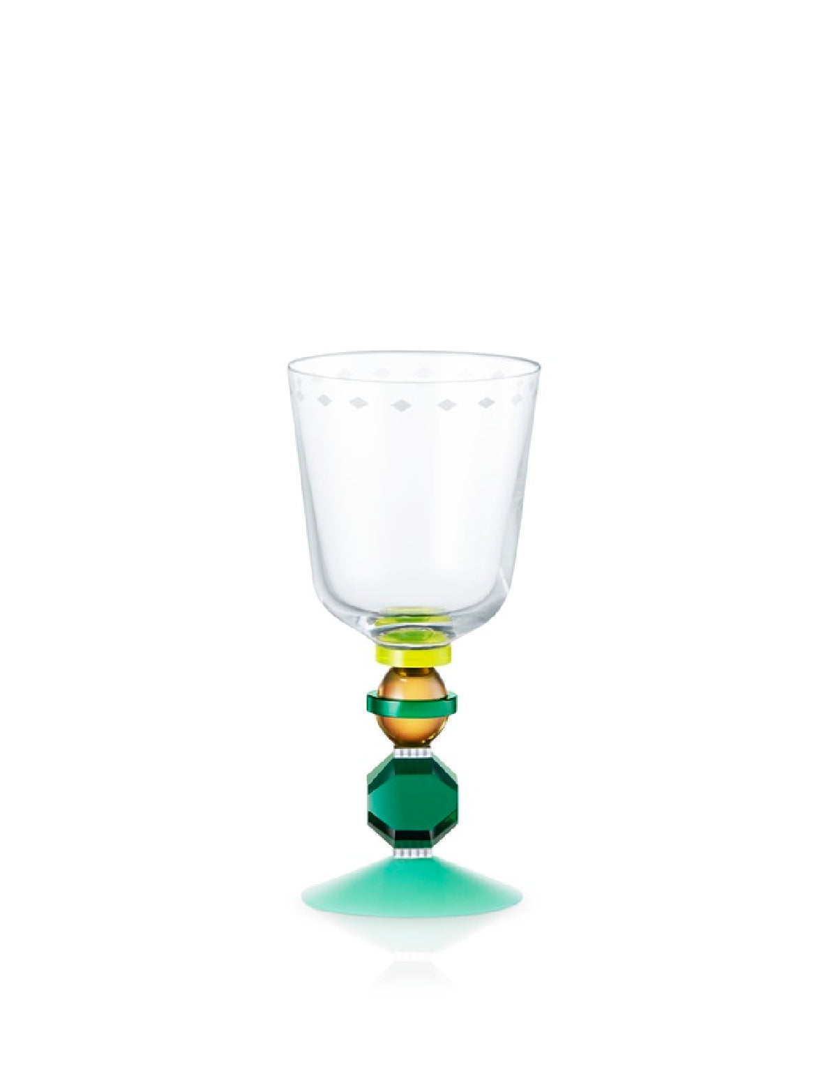 Set de 2 petits verres en cristal Mayfair - Clear, Emerald, Brown, Mint & Bright Yellow