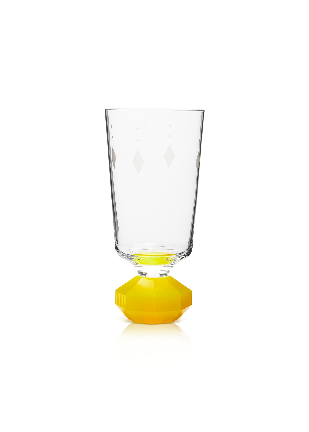 Set de 2 grands verres en cristal Chelsea - Neon Yellow