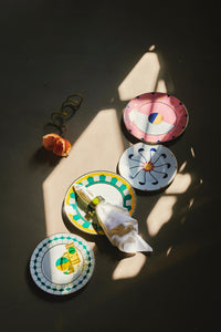 Set de 2 Assiettes à dessert Ponta - Green, Yellow & Gold