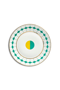 Set de 2 Assiettes à dessert Ponta - Green, Yellow & Gold