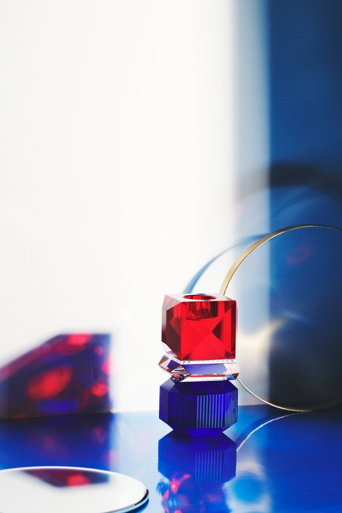 Photophore Dakota - Red, Clear & Cobalt