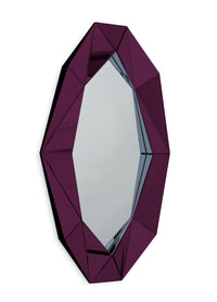 Miroir Diamond XL - Silver & Burgundy