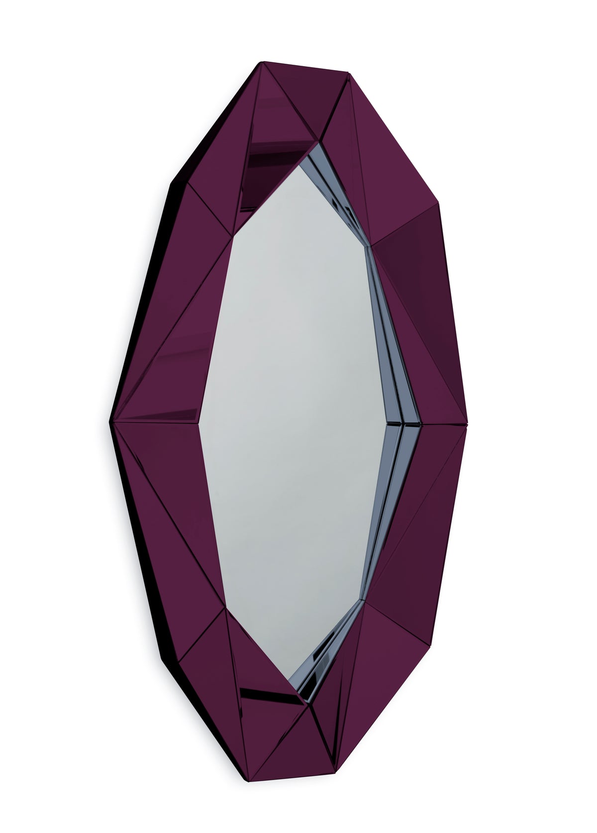 Miroir Diamond XL - Silver & Burgundy