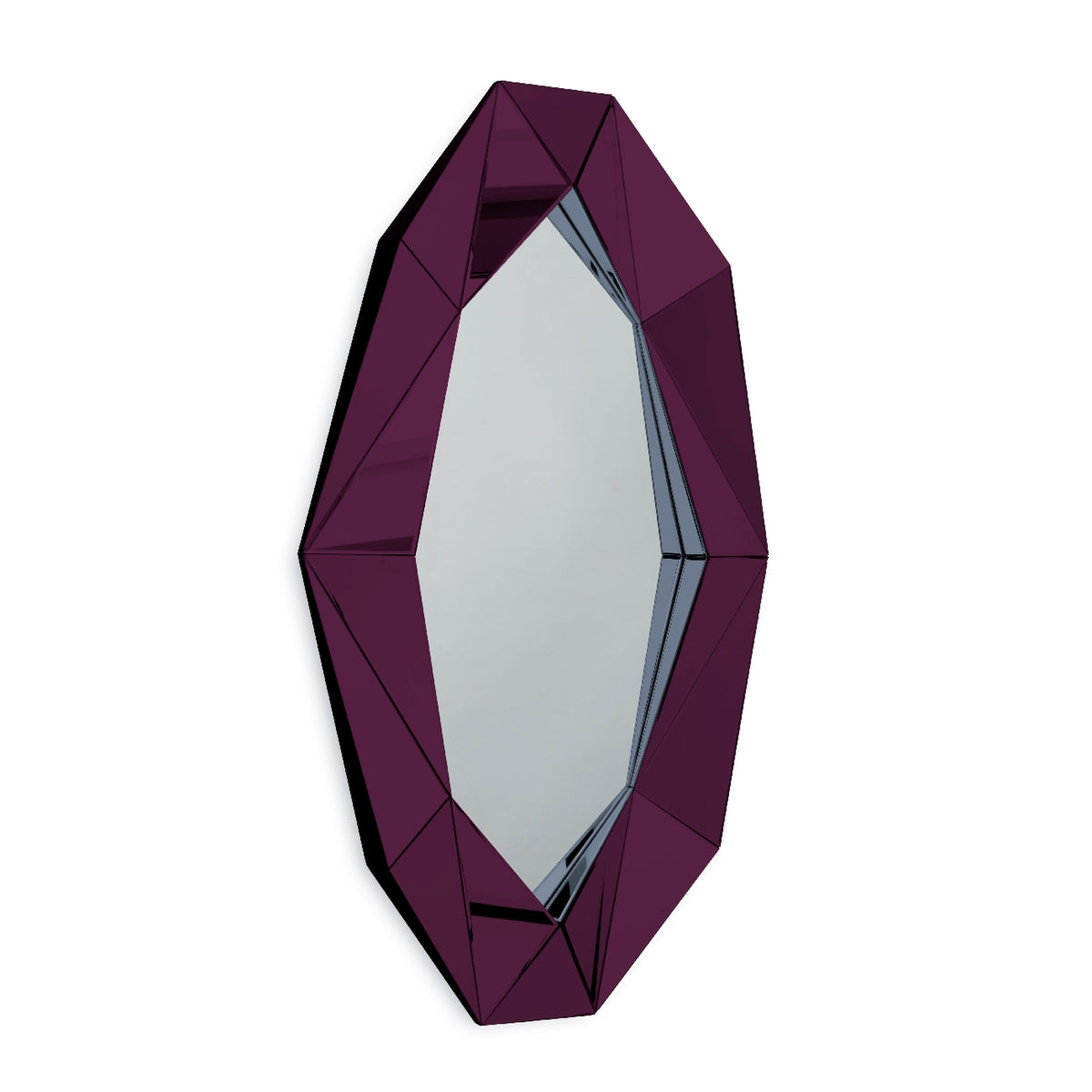 Miroir Diamond XL - Silver & Burgundy
