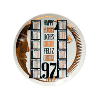 Assiette Calendario 1971 - Or & Noir & Blanc
