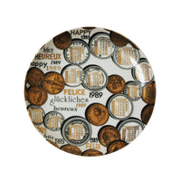 Assiette Calendario 1989 en porcelaine - Or & Noir & Blanc