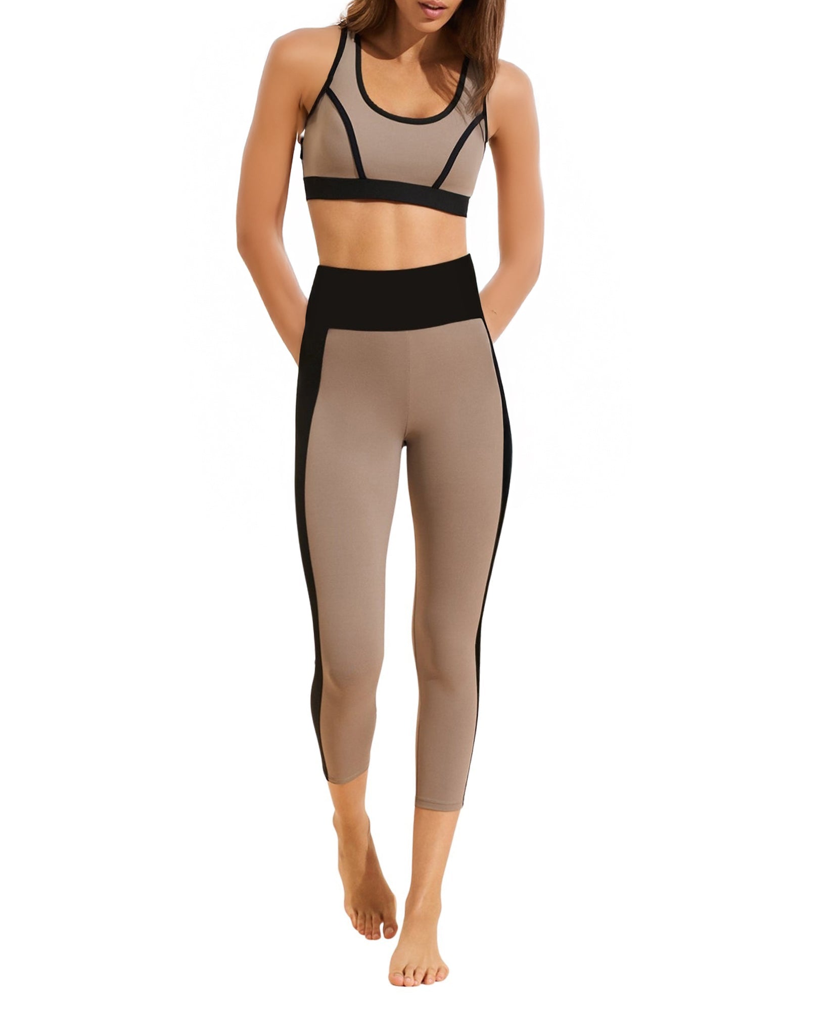 Blandine bra - Taupe & Black