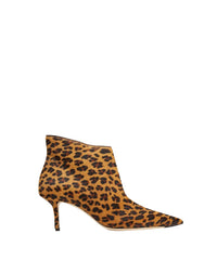 Bottines Marinda 65 en cuir - Caramel Leopard
