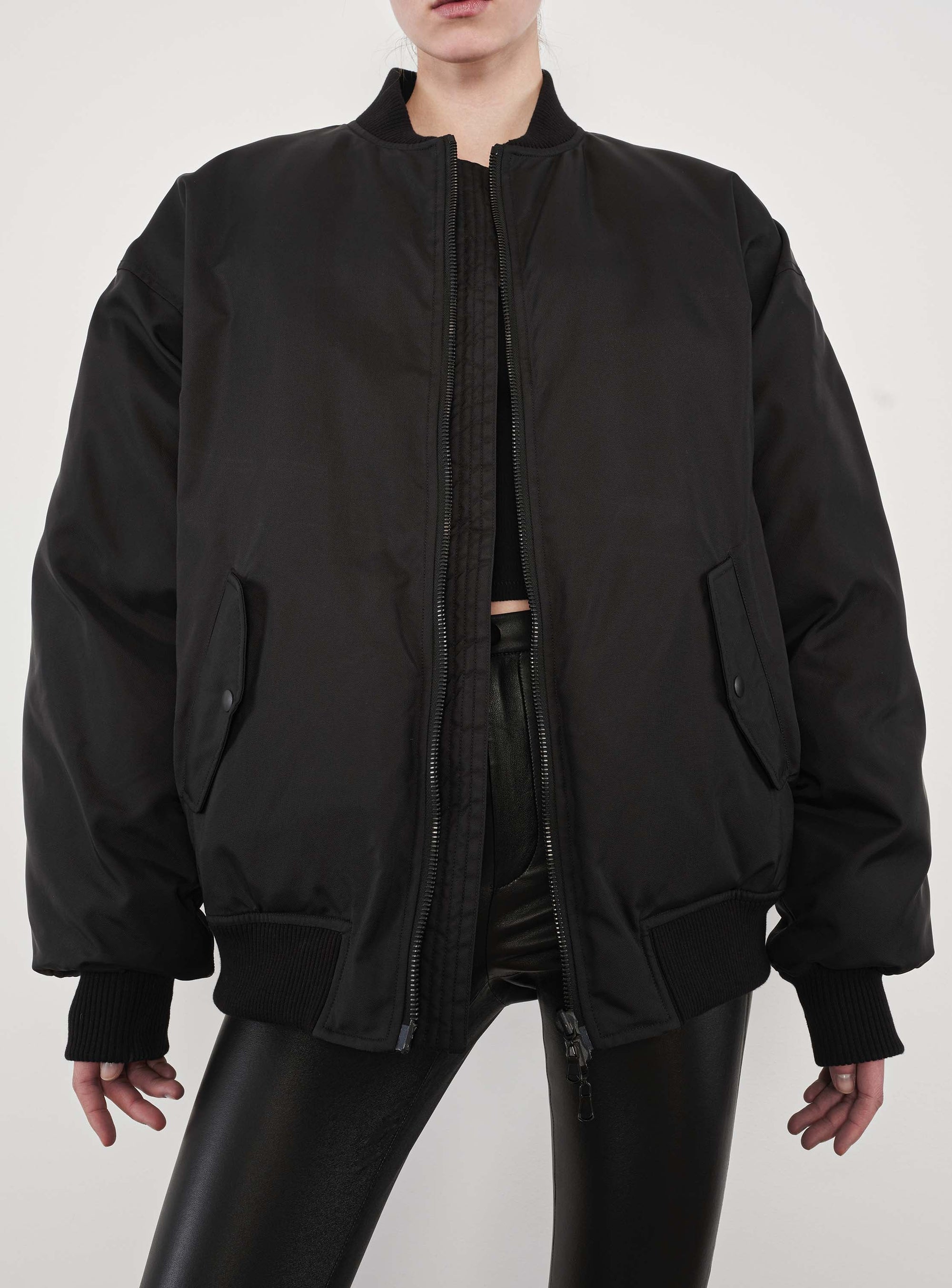 Reversible Bomber Jacket - Black