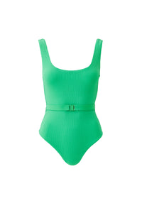 Green Ribbed Maillot une pièce - Green Ribbed