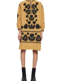 Robe brodée Robby - Camel