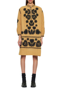 Robe brodée Robby - Camel