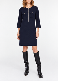 Short zip-up dress - Navy