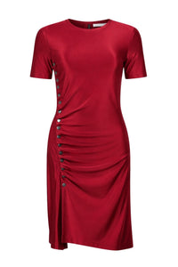 Draped mini dress in jersey